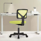 Chaise de bureau TUYOHW à roulettes en maille, croisée pivotante, avec hauteur réglable et soutien lombaire, chaise de jeu à dossier bas pour le bureau