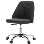 TUYOHW Chaise pivotante croisée à roulettes, chaise de bureau avec hauteur réglable et support lombaire, chaise de jeu sans accoudoirs pour le bureau