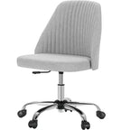 TUYOHW Chaise pivotante croisée à roulettes, chaise de bureau avec hauteur réglable et support lombaire, chaise de jeu sans accoudoirs pour le bureau
