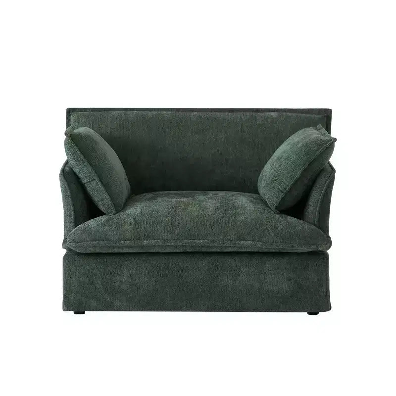 Fauteuil d'appoint surdimensionné Whisen 47.2, fauteuil en chenille, canapé simple confortable comme un nuage avec base et accoudoirs modernes