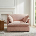 Fauteuil d'appoint surdimensionné Whisen 47.2, fauteuil en chenille, canapé simple confortable comme un nuage avec base et accoudoirs modernes