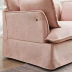 Fauteuil d'appoint surdimensionné Whisen 47.2, fauteuil en chenille, canapé simple confortable comme un nuage avec base et accoudoirs modernes