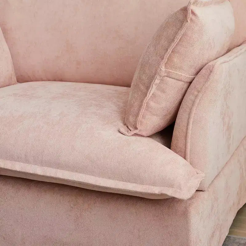 Fauteuil d'appoint surdimensionné Whisen 47.2, fauteuil en chenille, canapé simple confortable comme un nuage avec base et accoudoirs modernes