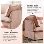 Fauteuil d'appoint surdimensionné Whisen 47.2, fauteuil en chenille, canapé simple confortable comme un nuage avec base et accoudoirs modernes