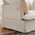 Fauteuil d'appoint surdimensionné Whisen 47.2, fauteuil en chenille, canapé simple confortable comme un nuage avec base et accoudoirs modernes