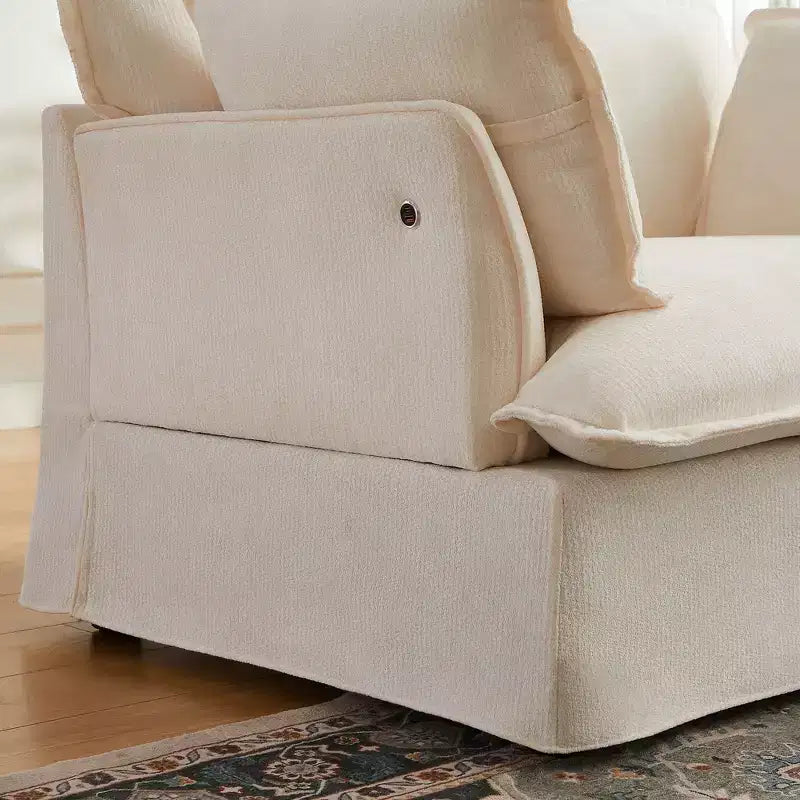 Fauteuil d'appoint surdimensionné Whisen 47.2, fauteuil en chenille, canapé simple confortable comme un nuage avec base et accoudoirs modernes