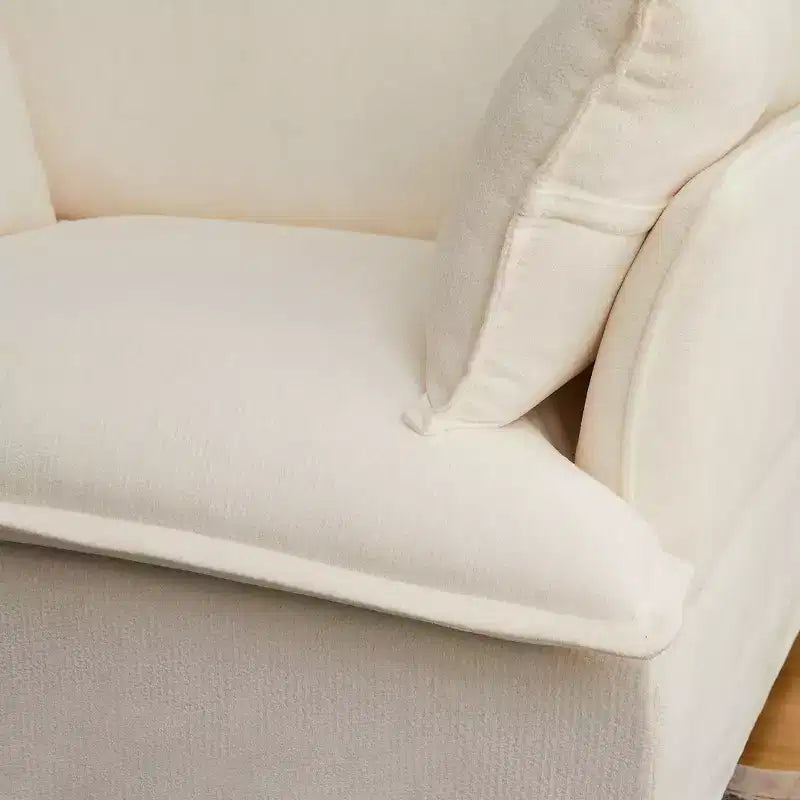 Fauteuil d'appoint surdimensionné Whisen 47.2, fauteuil en chenille, canapé simple confortable comme un nuage avec base et accoudoirs modernes