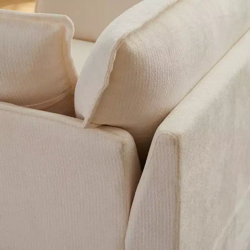 Fauteuil d'appoint surdimensionné Whisen 47.2, fauteuil en chenille, canapé simple confortable comme un nuage avec base et accoudoirs modernes