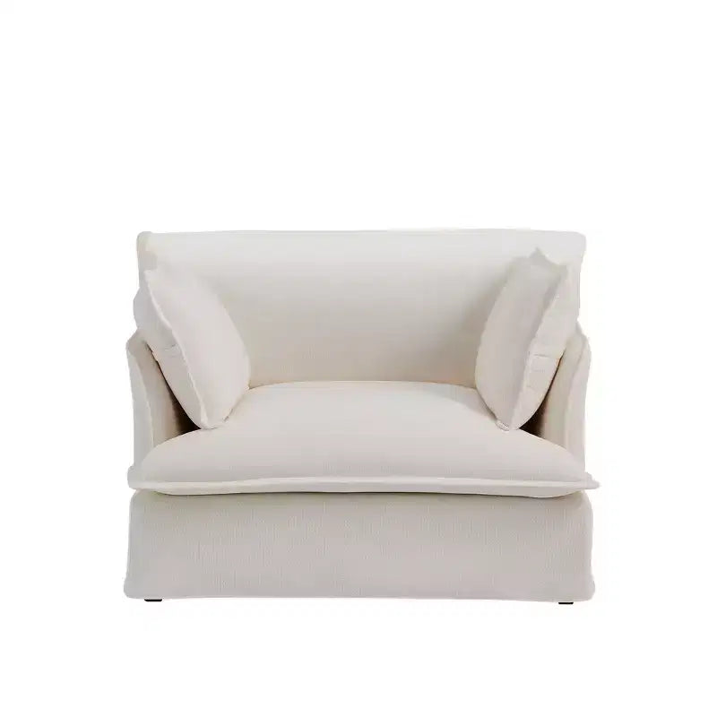 Fauteuil d'appoint surdimensionné Whisen 47.2, fauteuil en chenille, canapé simple confortable comme un nuage avec base et accoudoirs modernes