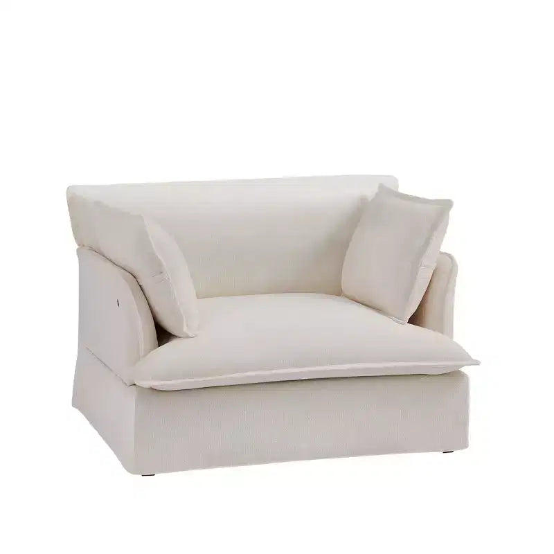 Fauteuil d'appoint surdimensionné Whisen 47.2, fauteuil en chenille, canapé simple confortable comme un nuage avec base et accoudoirs modernes