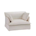Fauteuil d'appoint surdimensionné Whisen 47.2, fauteuil en chenille, canapé simple confortable comme un nuage avec base et accoudoirs modernes