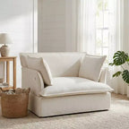 Fauteuil d'appoint surdimensionné Whisen 47.2, fauteuil en chenille, canapé simple confortable comme un nuage avec base et accoudoirs modernes