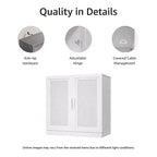 PexFix Buffet Modulable avec Rangement, Buffet de Ferme avec Panneaux en Rotin pour Salon, Cuisine, Salle à Manger, Entrée