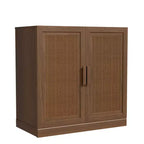 PexFix Buffet Modulable avec Rangement, Buffet de Ferme avec Panneaux en Rotin pour Salon, Cuisine, Salle à Manger, Entrée
