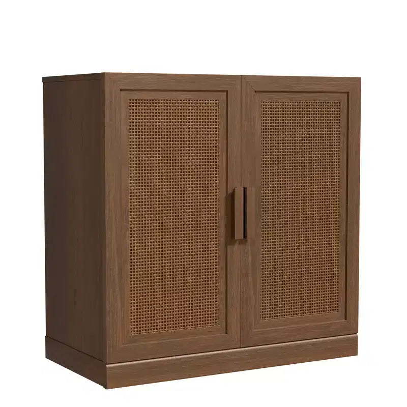 PexFix Buffet Modulable avec Rangement, Buffet de Ferme avec Panneaux en Rotin pour Salon, Cuisine, Salle à Manger, Entrée