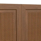 PexFix Buffet Modulable avec Rangement, Buffet de Ferme avec Panneaux en Rotin pour Salon, Cuisine, Salle à Manger, Entrée