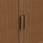 PexFix Buffet Modulable avec Rangement, Buffet de Ferme avec Panneaux en Rotin pour Salon, Cuisine, Salle à Manger, Entrée