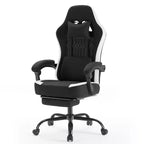 Chaise de bureau ergonomique TUYOHW avec siège à ressorts ensachés, chaise de jeu de 300 lb avec coussin lombaire réglable et repose-pieds pour adultes et étudiants