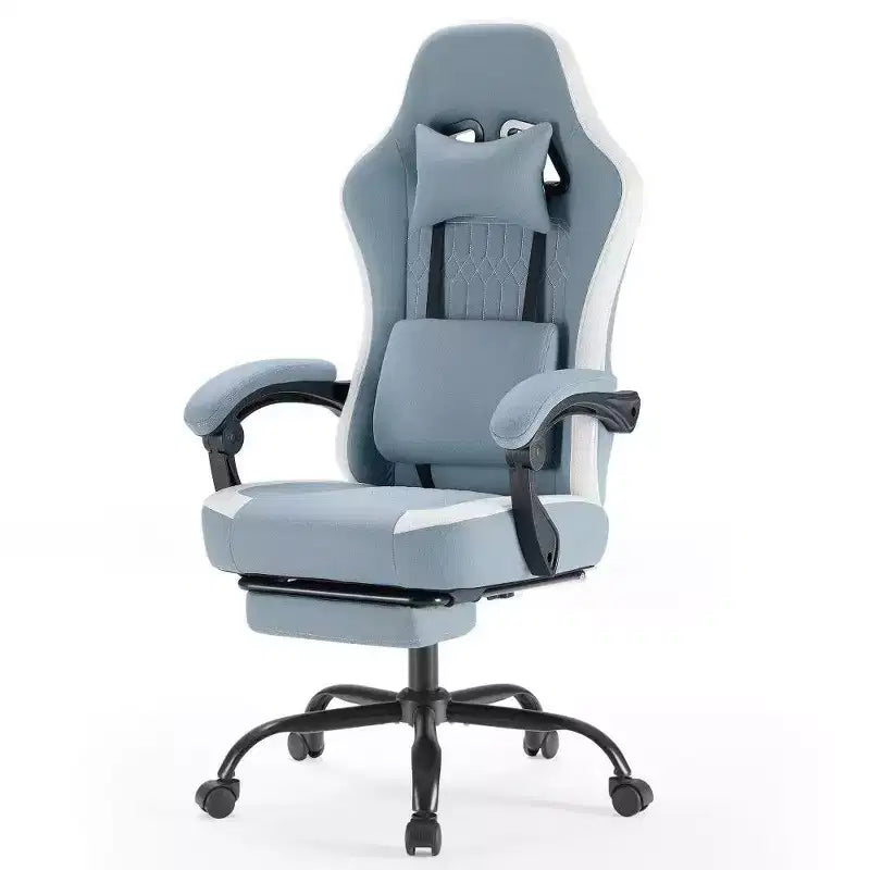 Chaise de bureau ergonomique TUYOHW avec siège à ressorts ensachés, chaise de jeu de 300 lb avec coussin lombaire réglable et repose-pieds pour adultes et étudiants