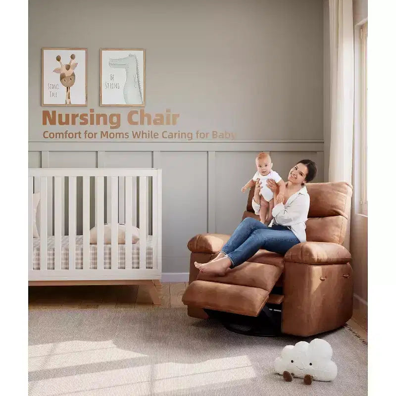 Fauteuil inclinable releveur avec fonctions de chaleur et de massage, siège extra-large de 68,5 cm, fauteuil à bascule manuel pivotant à 360°, télécommande, fauteuil inclinable surdimensionné pour le salon