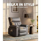 Fauteuil inclinable releveur avec fonctions de chaleur et de massage, siège extra-large de 68,5 cm, fauteuil à bascule manuel pivotant à 360°, télécommande, fauteuil inclinable surdimensionné pour le salon