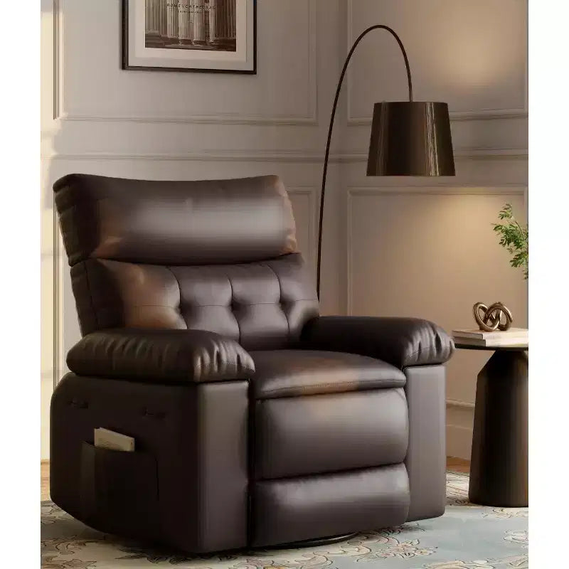 Fauteuil inclinable releveur avec fonctions de chaleur et de massage, siège extra-large de 68,5 cm, fauteuil à bascule manuel pivotant à 360°, télécommande, fauteuil inclinable surdimensionné pour le salon