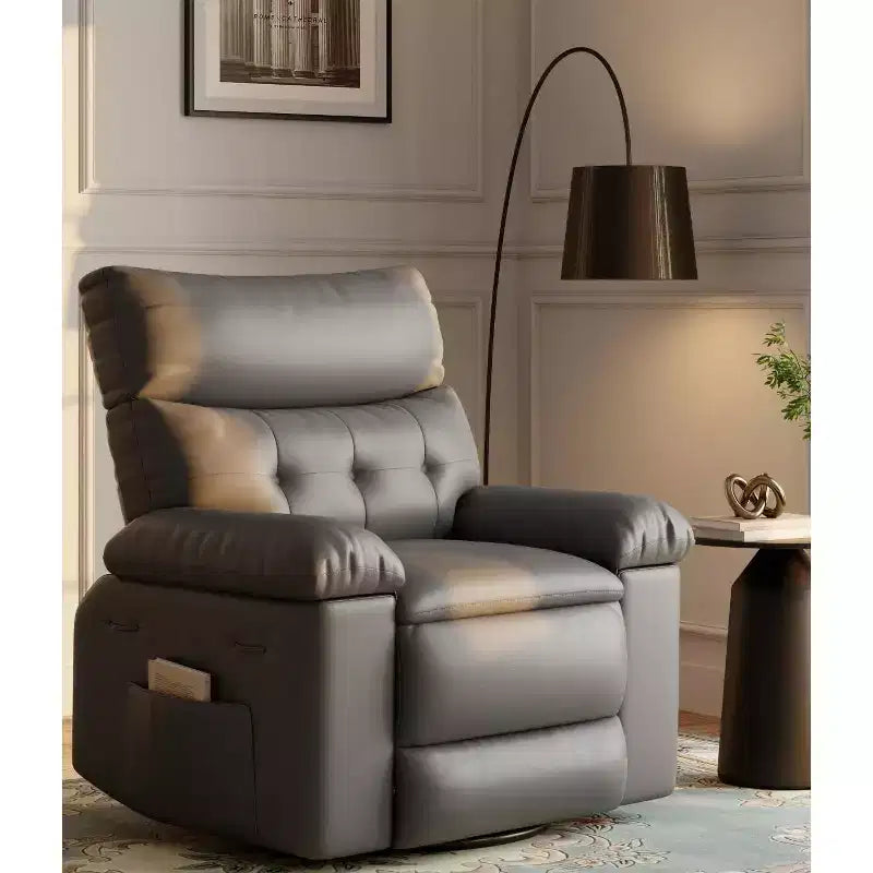 Fauteuil inclinable releveur avec fonctions de chaleur et de massage, siège extra-large de 68,5 cm, fauteuil à bascule manuel pivotant à 360°, télécommande, fauteuil inclinable surdimensionné pour le salon