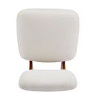 Okak Lot de 2 chaises d'appoint modernes rembourrées avec base en bois finition noyer, fauteuil de salon de style Mid-Century pour salon, chambre à coucher