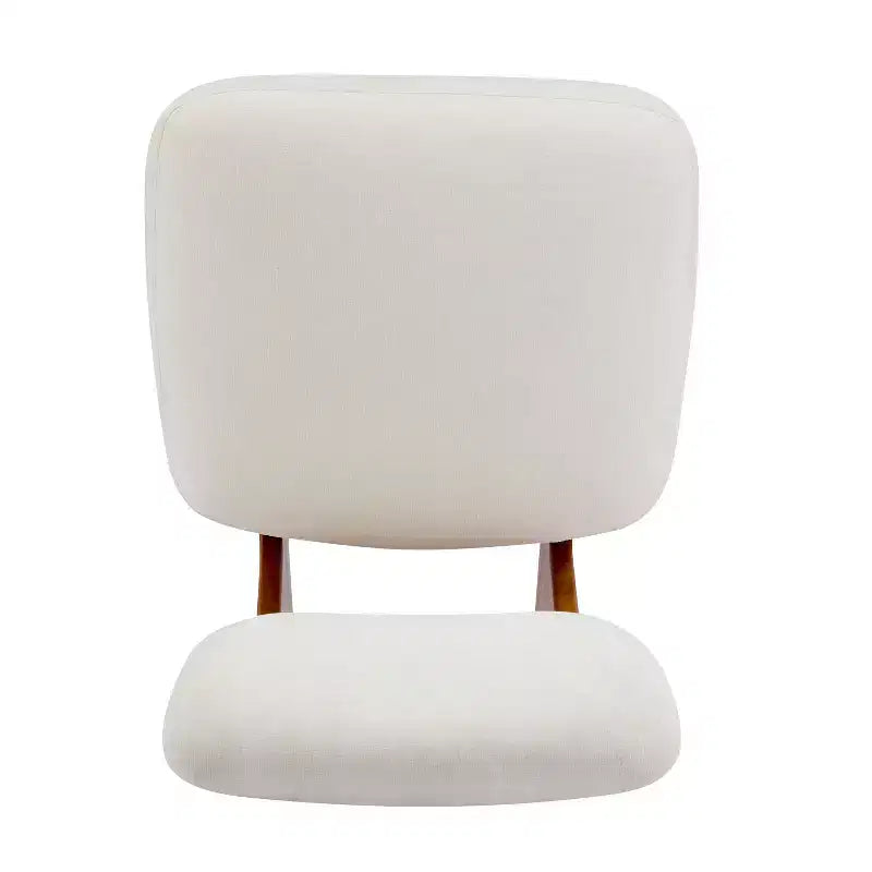 Okak Lot de 2 chaises d'appoint modernes rembourrées avec base en bois finition noyer, fauteuil de salon de style Mid-Century pour salon, chambre à coucher