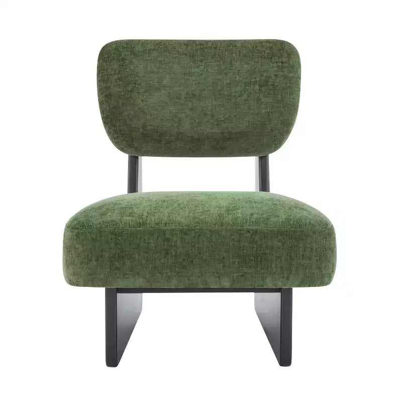 Okak Lot de 2 chaises d'appoint modernes rembourrées avec base en bois finition noyer, fauteuil de salon de style Mid-Century pour salon, chambre à coucher