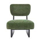 Okak Lot de 2 chaises d'appoint modernes rembourrées avec base en bois finition noyer, fauteuil de salon de style Mid-Century pour salon, chambre à coucher