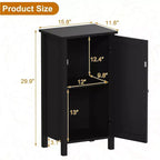 Meuble de rangement avec porte en rotin tressé, Organisateur autoportant peu encombrant à 2 niveaux, Table de chevet de finition pour salle de bain, cuisine, salon