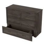 Lit armoire escamotable Polibi avec tiroir de rangement et station de charge