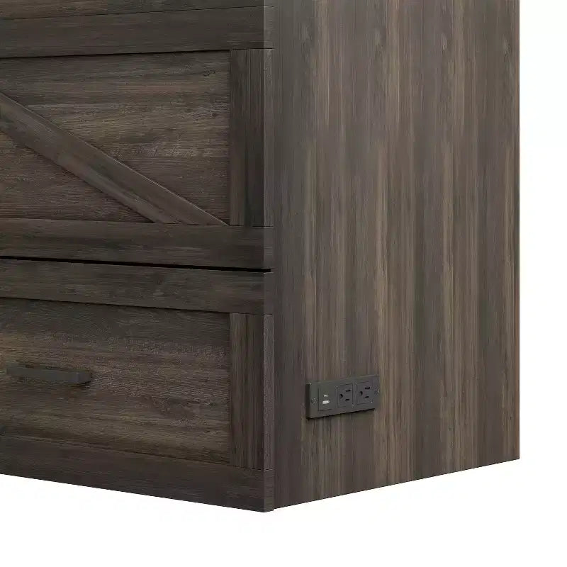 Lit armoire escamotable Polibi avec tiroir de rangement et station de charge