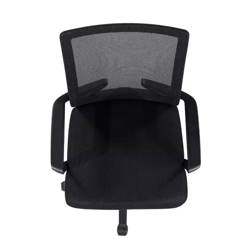 Chaise de bureau Homy Casa à dossier mi-haut en maille, avec hauteur réglable, pour bureau à domicile ou zone d'étude, noire