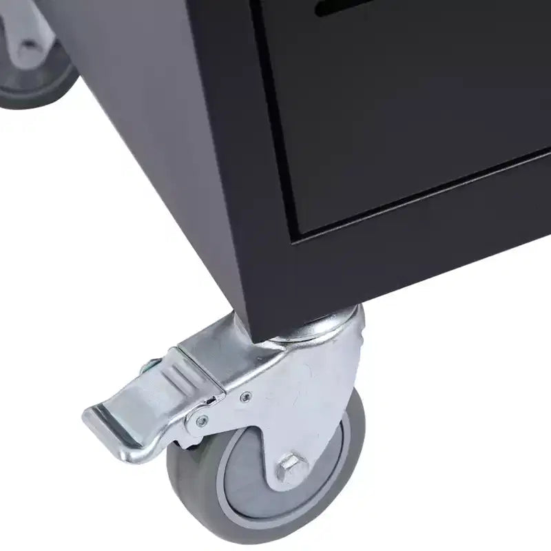 Station de chargement mobile pour 35 appareils avec clé de verrouillage 2 roulettes verrouillables en acier Chariot de rangement pour ordinateurs portables et tablettes