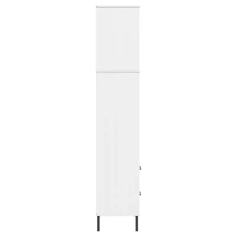 vidaXL Étagère Bibliothèque avec 2 Tiroirs Armoire de Rangement OSLO Bois Massif - Marron