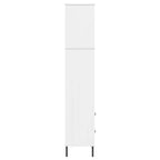 vidaXL Étagère Bibliothèque avec 2 Tiroirs Armoire de Rangement OSLO Bois Massif - Marron