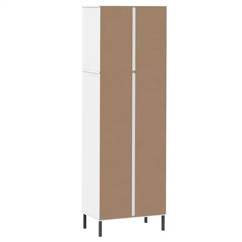 vidaXL Étagère Bibliothèque avec 2 Tiroirs Armoire de Rangement OSLO Bois Massif - Marron