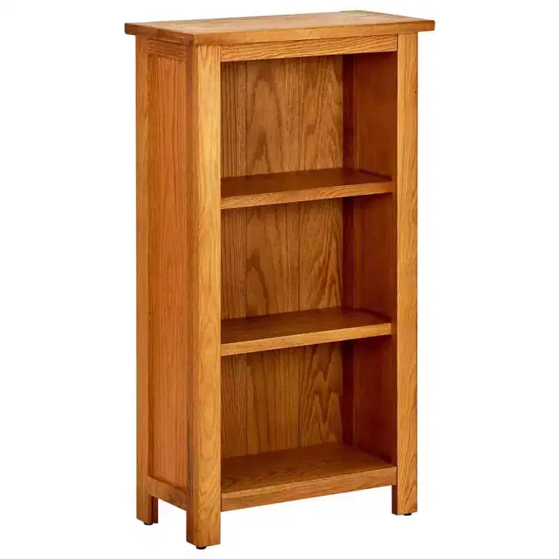 vidaXL Narrow Bookcase Solid Wood Oak Wooden Book Shelf Organizer Multi Sizes