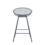Tabouret de bar GDFStudio Orin en acier maillé moderne