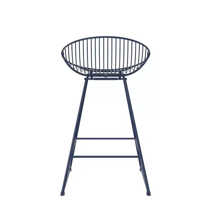 Tabouret de bar GDFStudio Orin en acier maillé moderne
