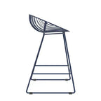 Tabouret de bar GDFStudio Orin en acier maillé moderne