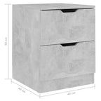 vidaXL Meuble d'appoint Table d'appoint de rangement pour salon Bois d'ingénierie - Gris béton