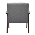 Costway Chaise d'appoint rembourrée en bois, fauteuil en tissu, pour bureau à domicile