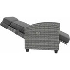 Chaise longue de jardin inclinable GustoWave avec réglage indépendant du dossier et du repose-pieds, 150 positions de confort verrouillables, commande facile par accoudoir, chaise longue d'extérieur