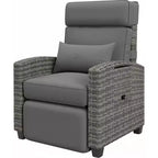 Chaise longue de jardin inclinable GustoWave avec réglage indépendant du dossier et du repose-pieds, 150 positions de confort verrouillables, commande facile par accoudoir, chaise longue d'extérieur