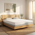 Dyonery Cooling Memory Foam Mattress, Dual-Sided Firmness with Ice Silk Cover, Green Tea Gel Bed for Sleep Support