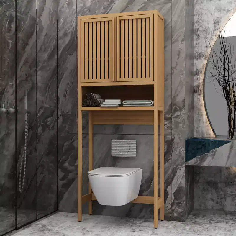 Meuble de Rangement Sur Pied Pour Toilettes, Étagère de Toilette Gain de Place Indépendante Avec Étagère Ouverte, Organisateur d'Armoire de Salle de Bain Pour Buanderie Salle de Bain
