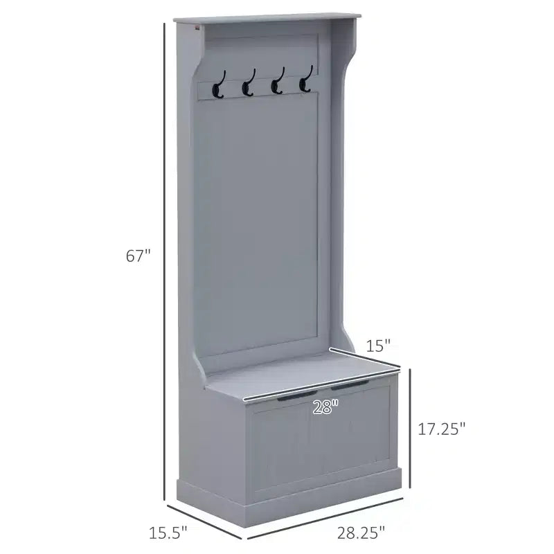 Meuble d'entrée avec porte-manteau et banc, banc de vestiaire avec rangement et patères